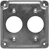 Raco 807C Exposed Work Cover, 1-13/32 in Dia, 4-3/16 in L, 4-3/16 in W, Square, Galvanized Steel, Gray
